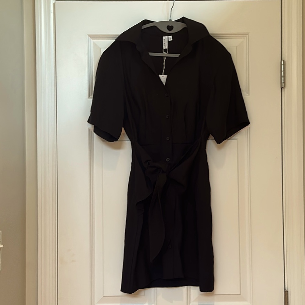 &Other Stories NWT Black Linen Blend Dress